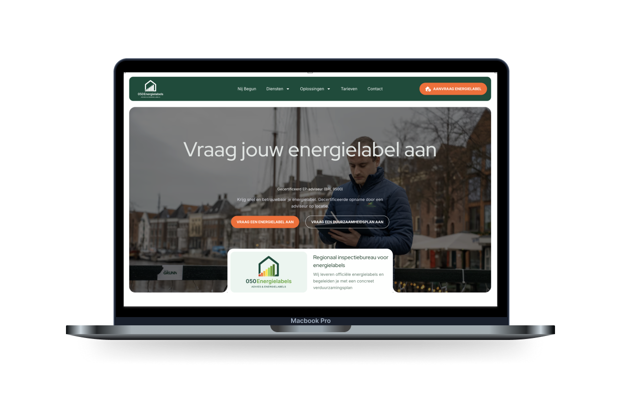 050 Energielabels website mockup